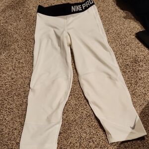 Nike White Leggings Athletic Fit